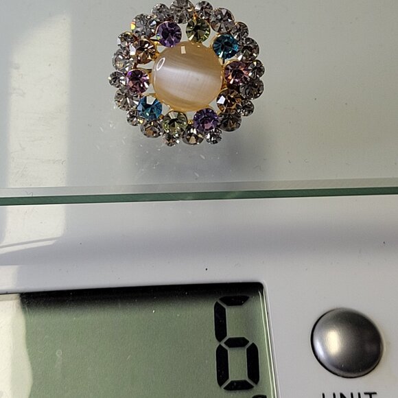 Colorful Crystal Round Earrings - Picture 10 of 10